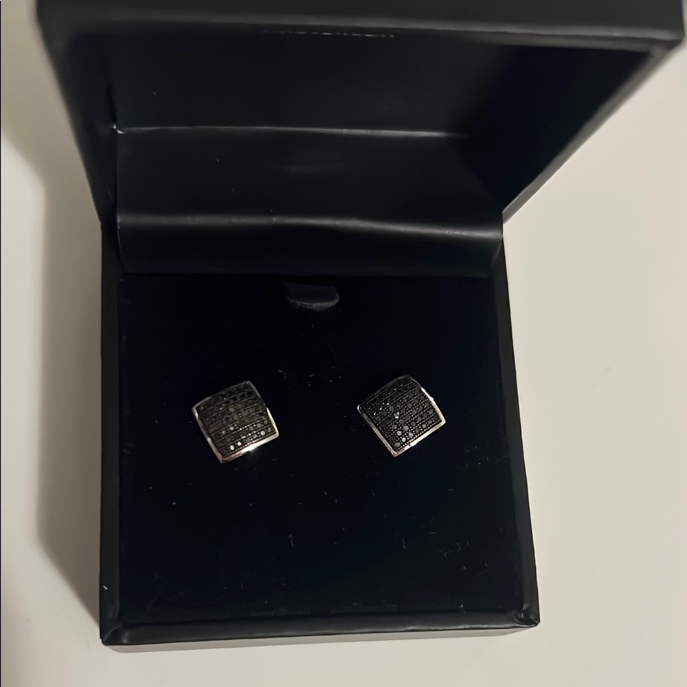 Black Diamond Stud Earrings